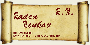 Raden Ninkov vizit kartica